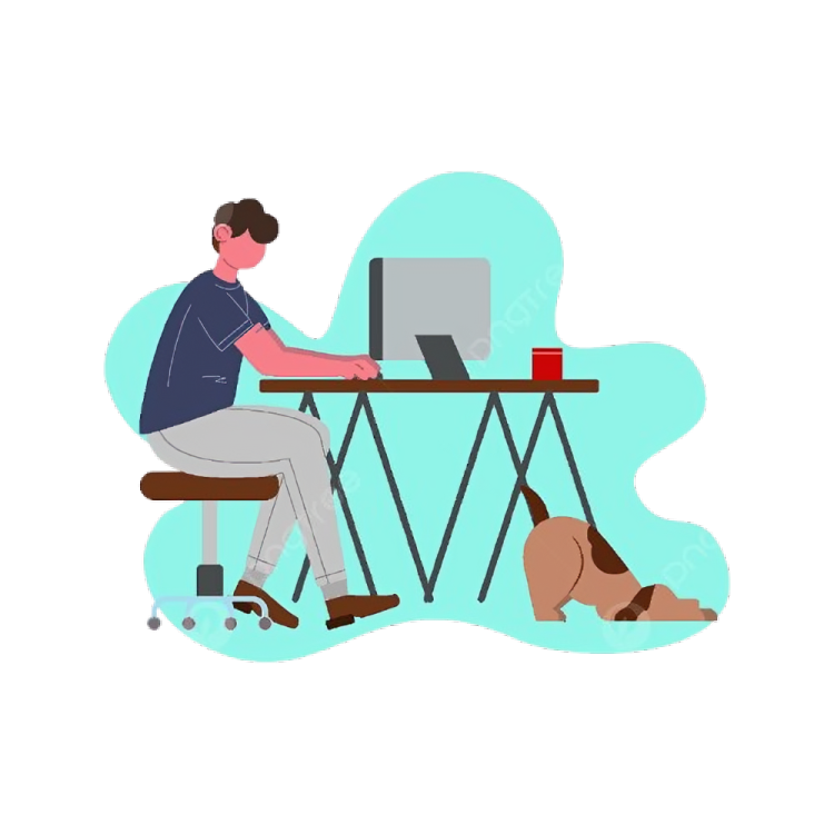 Remote Work Illustrator Art
